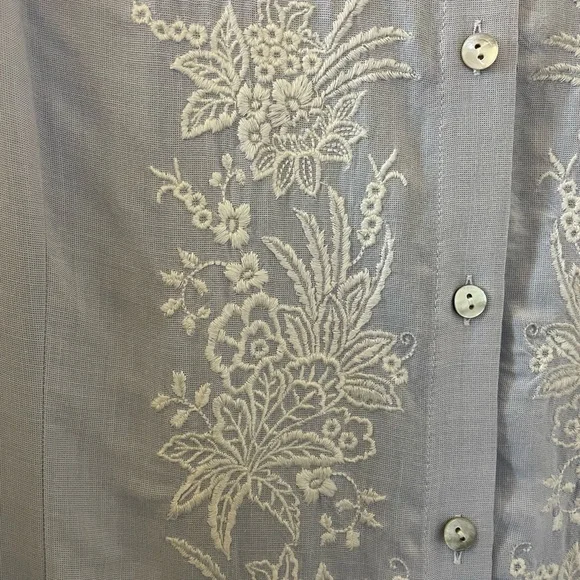 J. Jill Button Up Dress with Pockets & Embroidery Detail - Picture 8 of 14